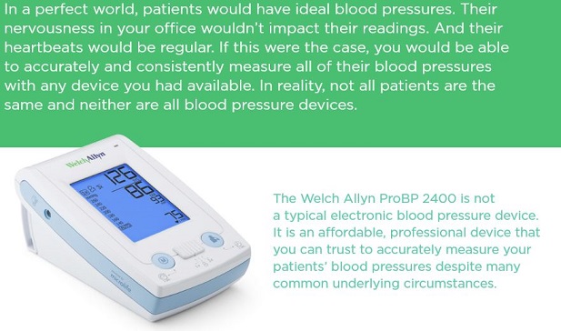 Welch Allyn ProBP 2400 Blood Pressure Caption 1